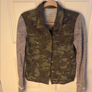 Kids. Lover fire Utility Jacket Green and Gray Hybrid Design